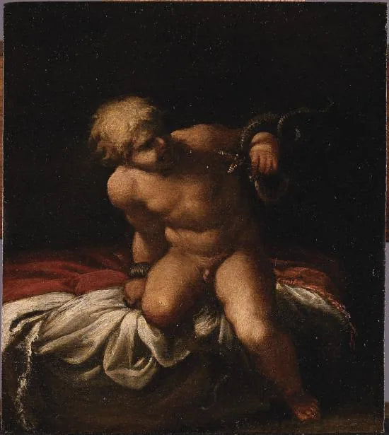 Hercules Kind, das die Schlangen erwürgt - Annibale Carracci