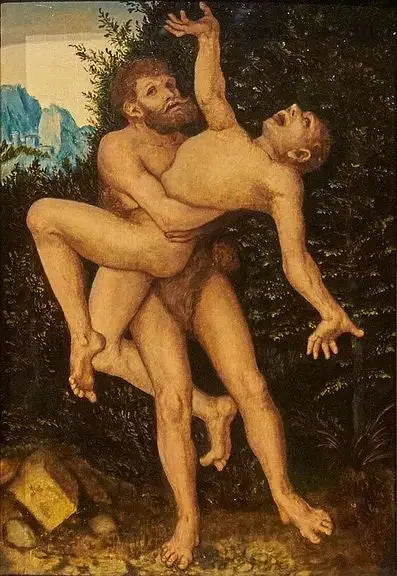 Herkules und Antäus - Lucas Cranach der Ältere