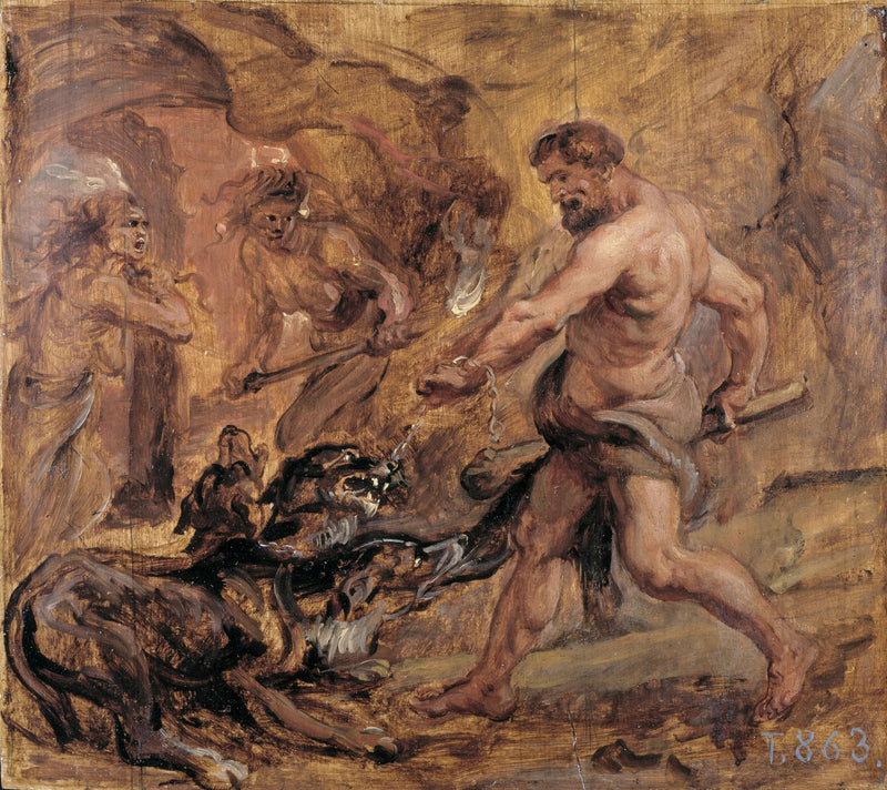 Herkules und Cerberus - Peter Paul Rubens