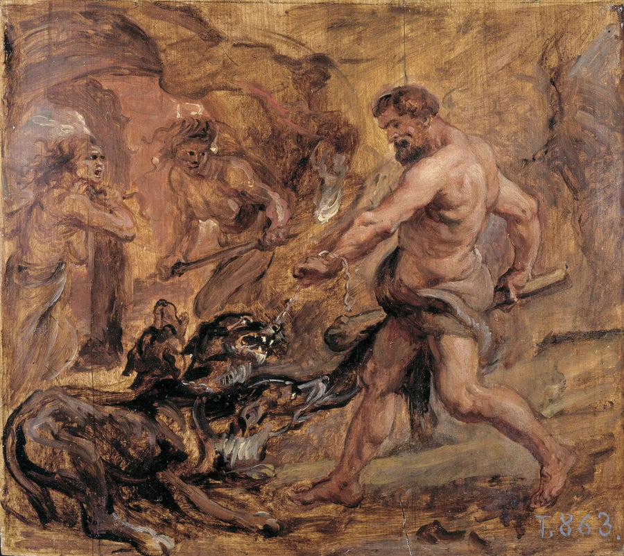 Herkules und Cerberus - Peter Paul Rubens
