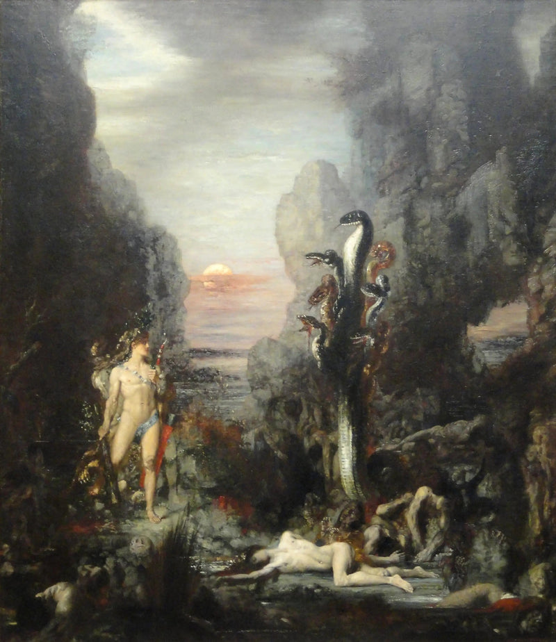Herkules und die Hydra von Lerne - Gustave Moreau