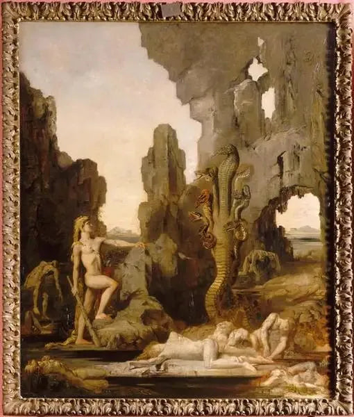 Herkules und die Hydra von Lerne - Gustave Moreau