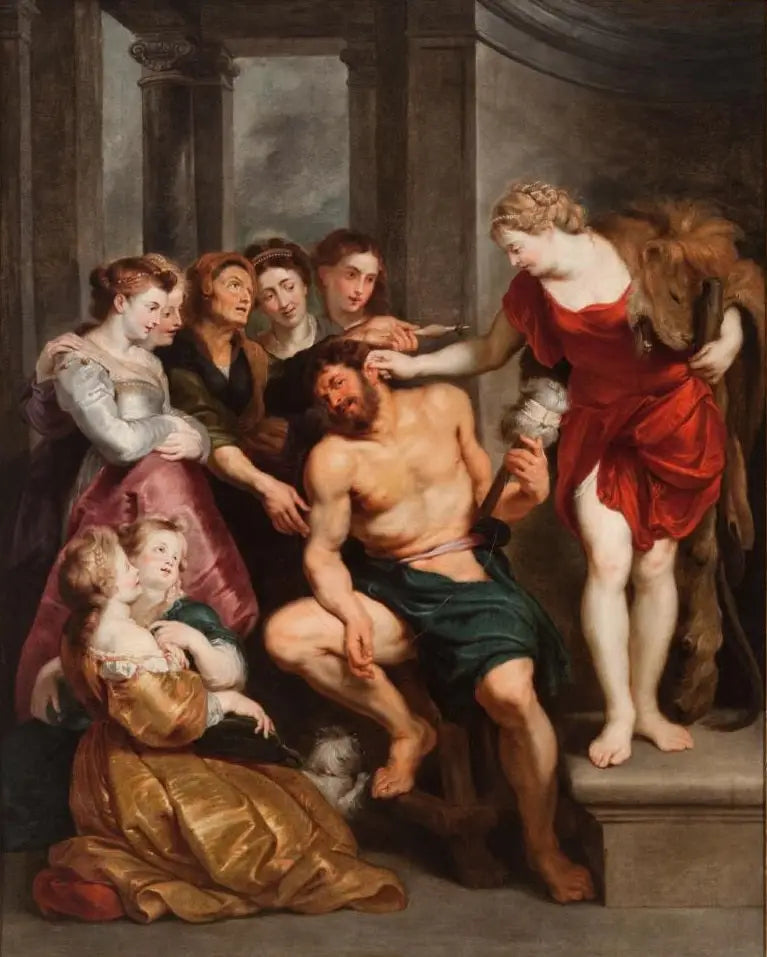 Herkules, von Liebe krank, wird von Omphale beherrscht - Peter Paul Rubens