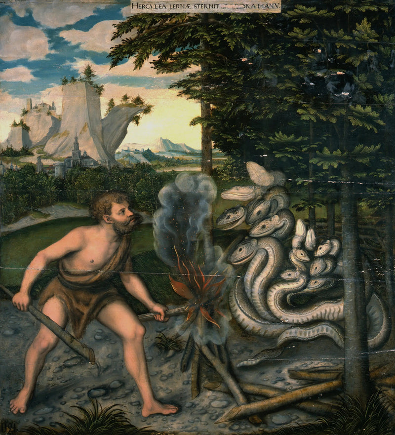 Hercules tötet die Hydra von Lerne - Lucas Cranach der Ältere