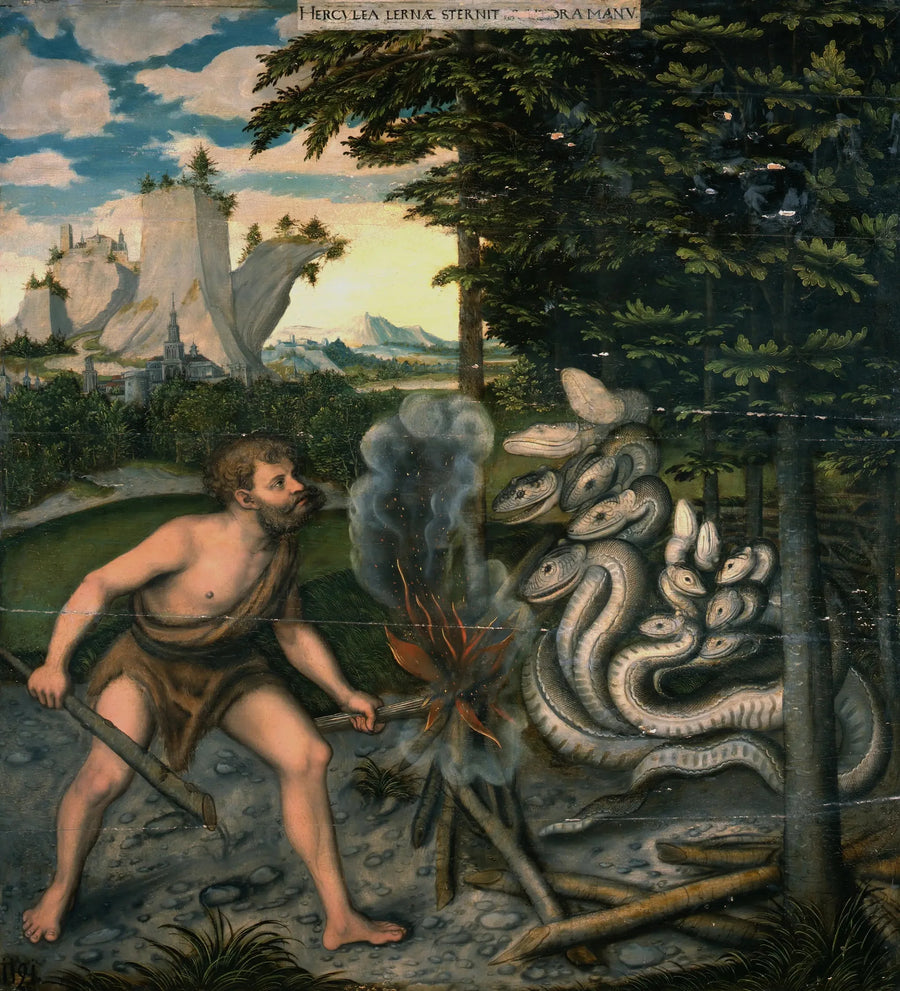 Hercules tötet die Hydra von Lerne - Lucas Cranach der Ältere