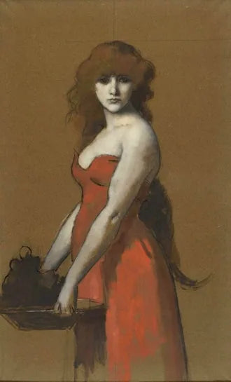 Hérodiade - Jean-Jacques Henner image 1 reproduction de peinture à l’huile
