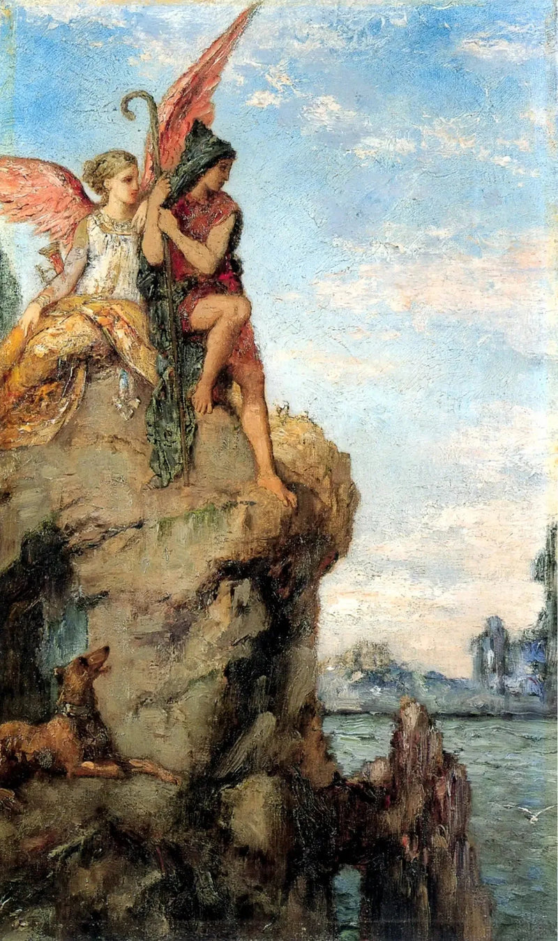 Hesiod und die Muse - Gustave Moreau