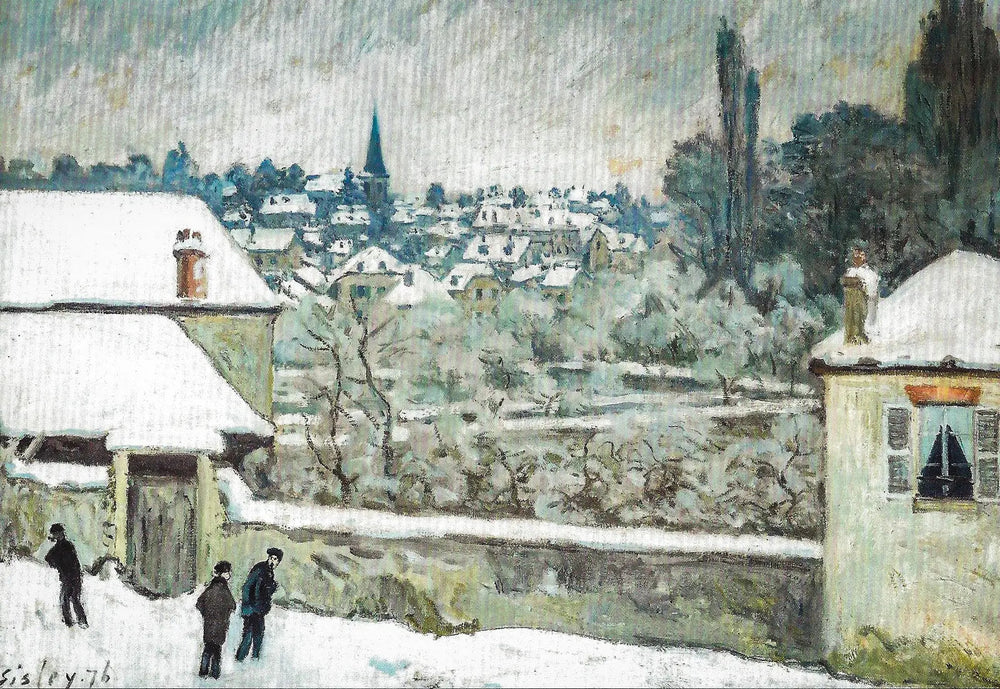 Hiver à Louveciennes - Alfred Sisley image 1 copie de tableau peinte à la main