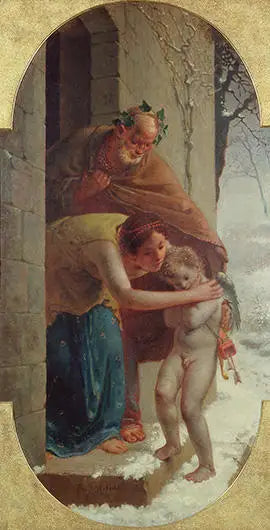 Winter (Eingefrorener Cupido) - Jean-François Millet