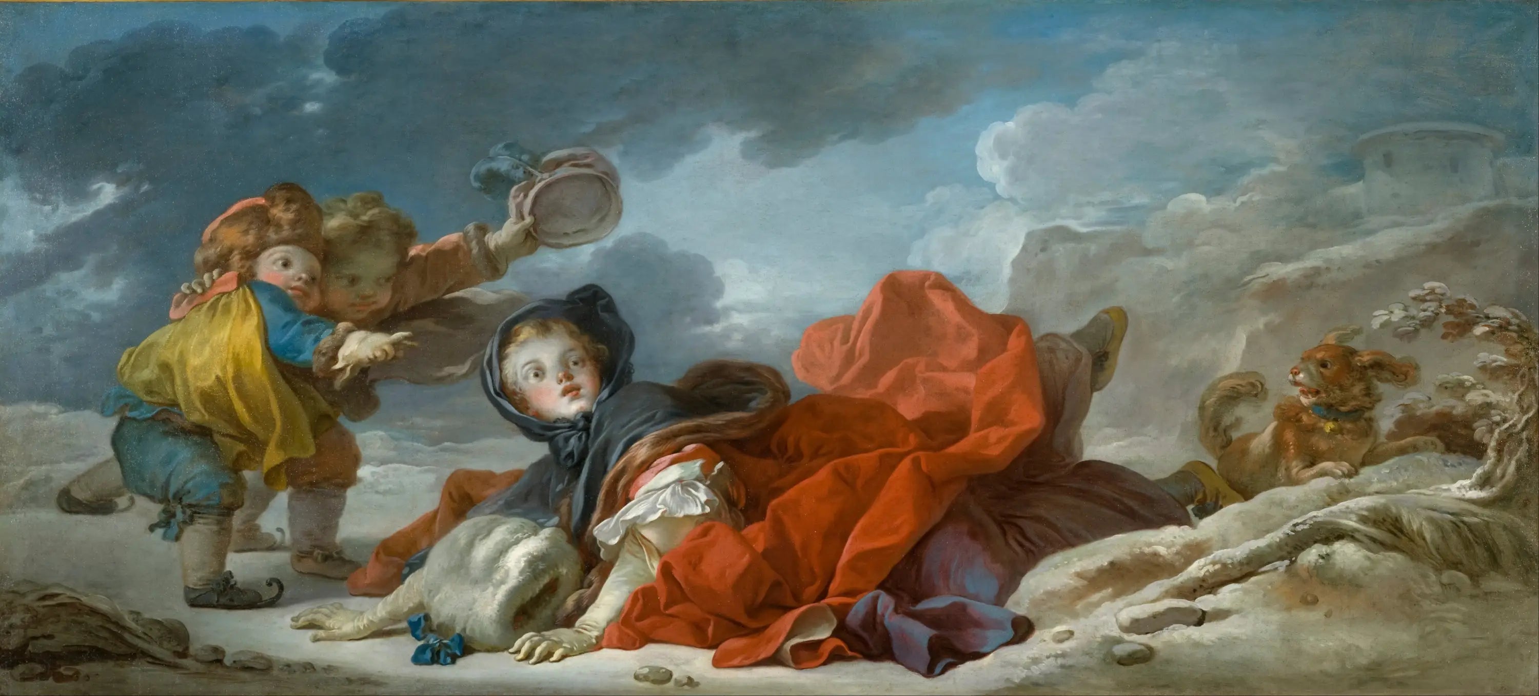 Hiver - Jean-Honoré Fragonard image 2 tableau peint à l’huile sur toile