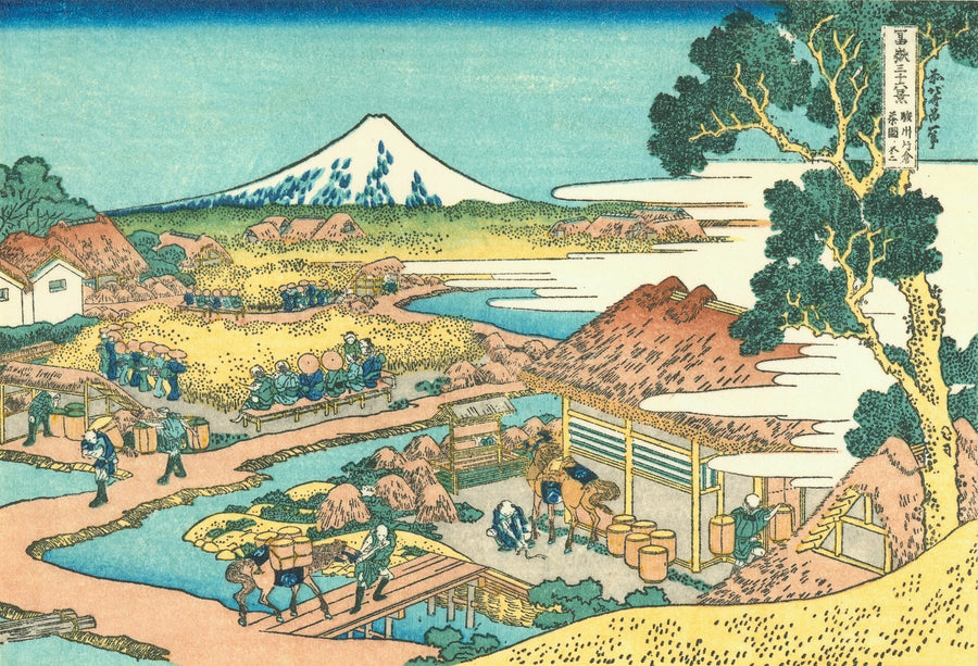 Fuji von der Teeplantage Katakura - Katsushika Hokusai