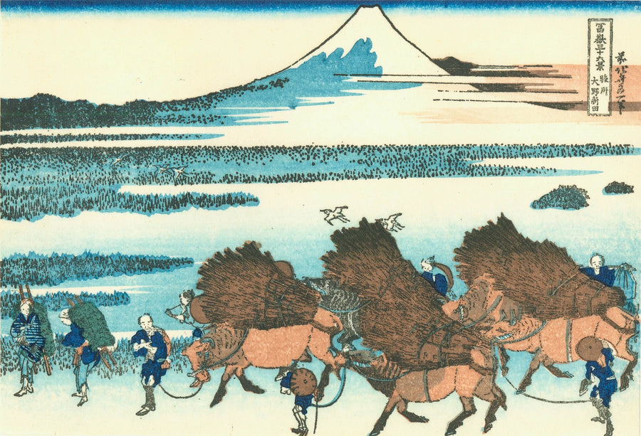 Die Reisfelder von Ono in der Provinz Suruga - Katsushika Hokusai