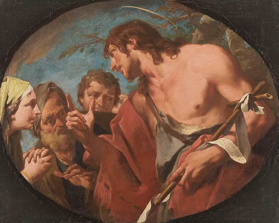 Homélie de Jean-Baptiste - Giovanni Battista Pittoni image 1 reproduction de peinture à l’huile