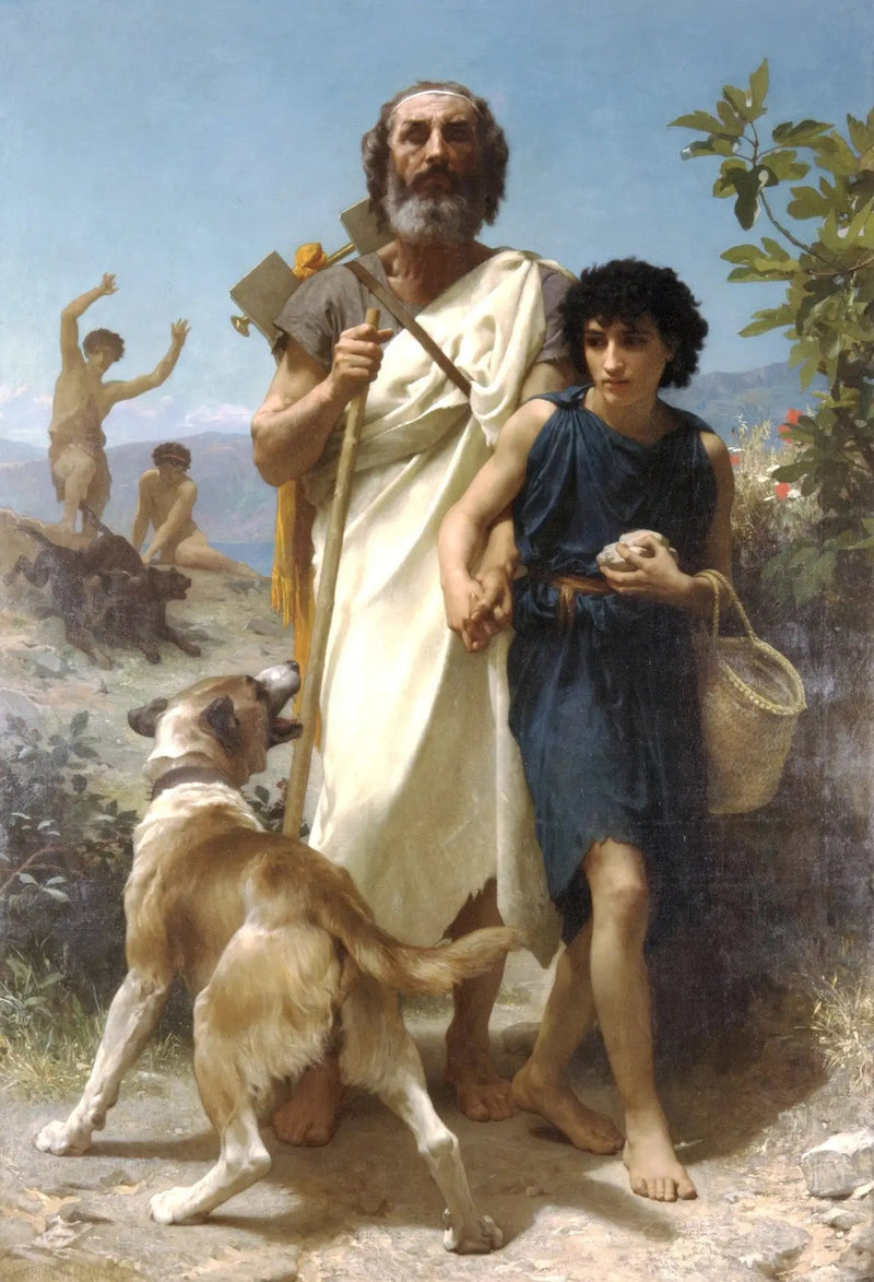 Homer und sein Führer - Bouguereau