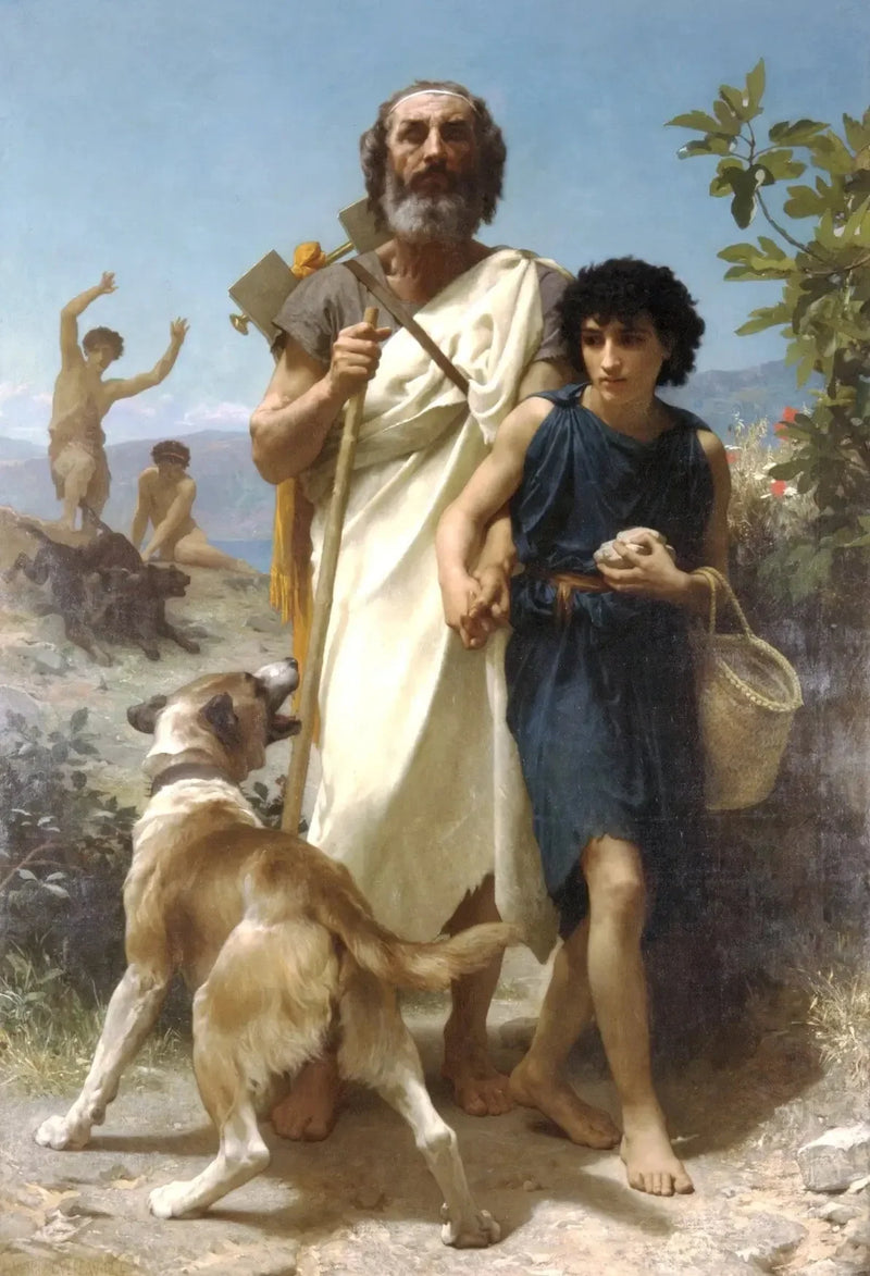 Homer und sein Führer - Bouguereau