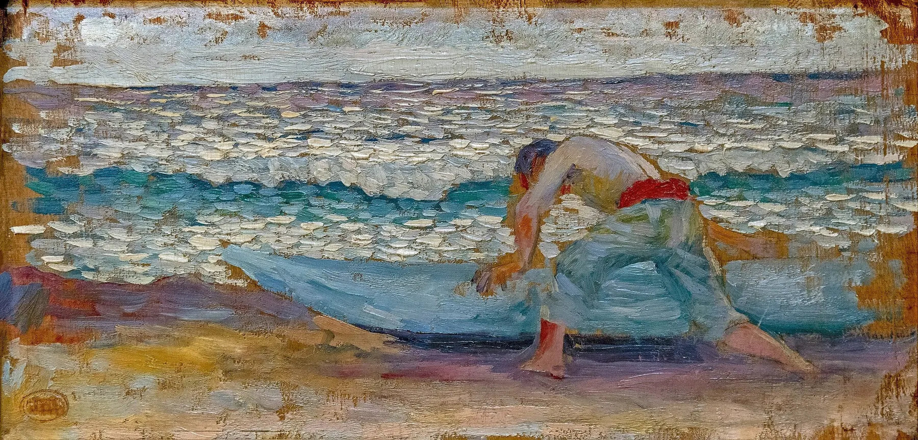 Homme à la barque - Henri-Edmond Cross image 1 reproduction d’œuvre d’art à l’huile