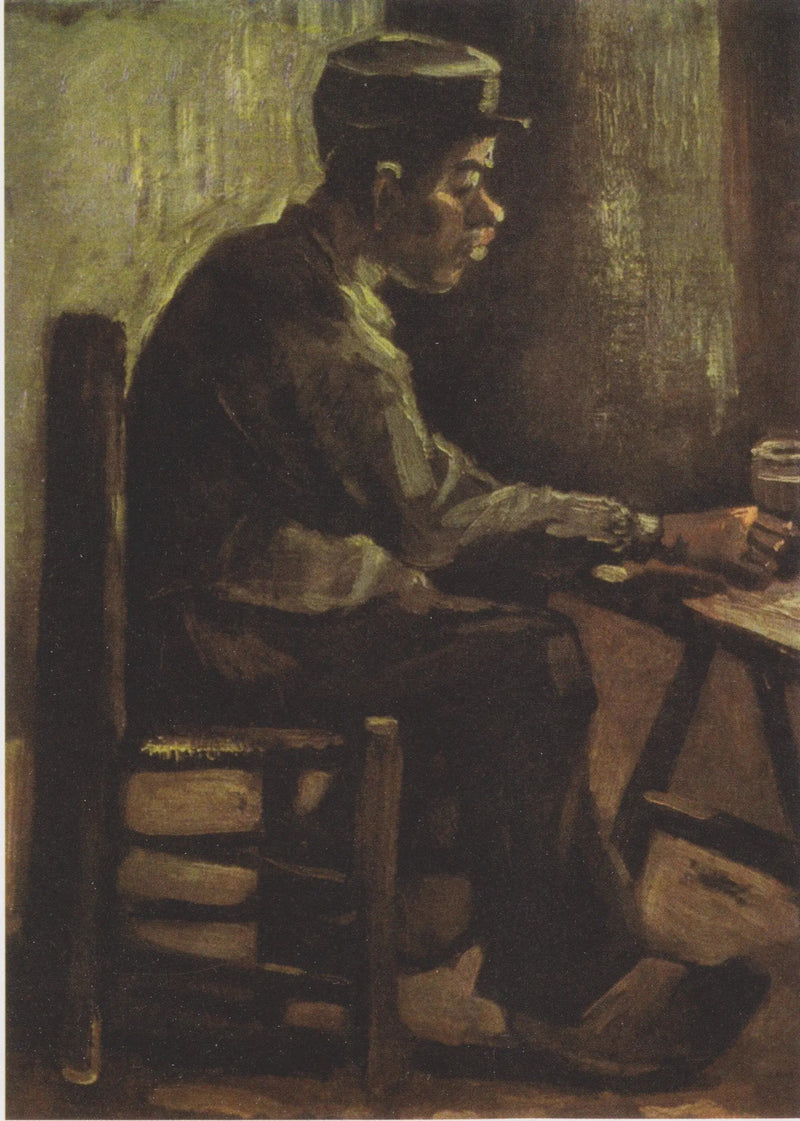 Mann an einem Tisch - Vincent van Gogh