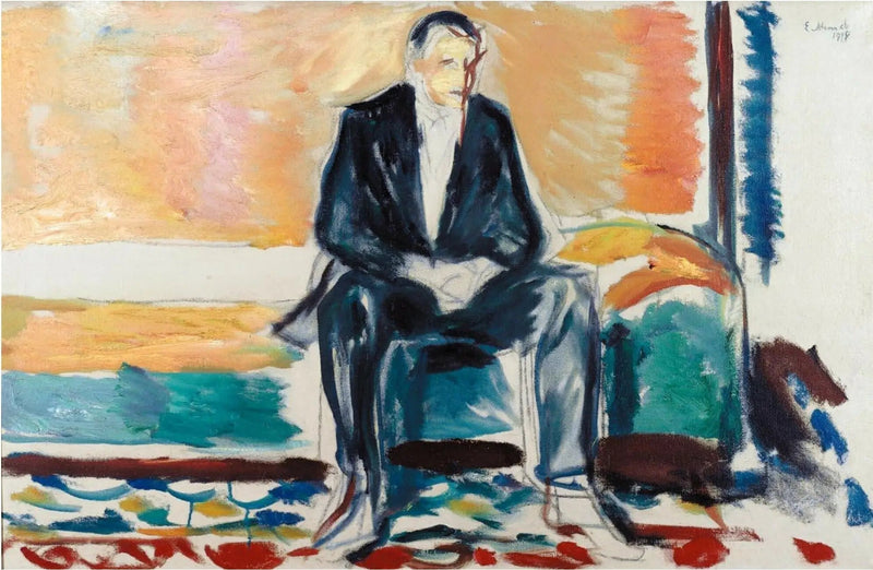 Sitzender Mann - Edvard Munch