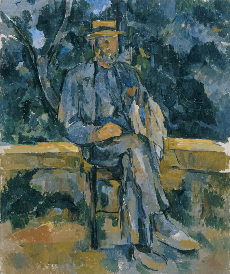 Sitzender Mann - Paul Cézanne
