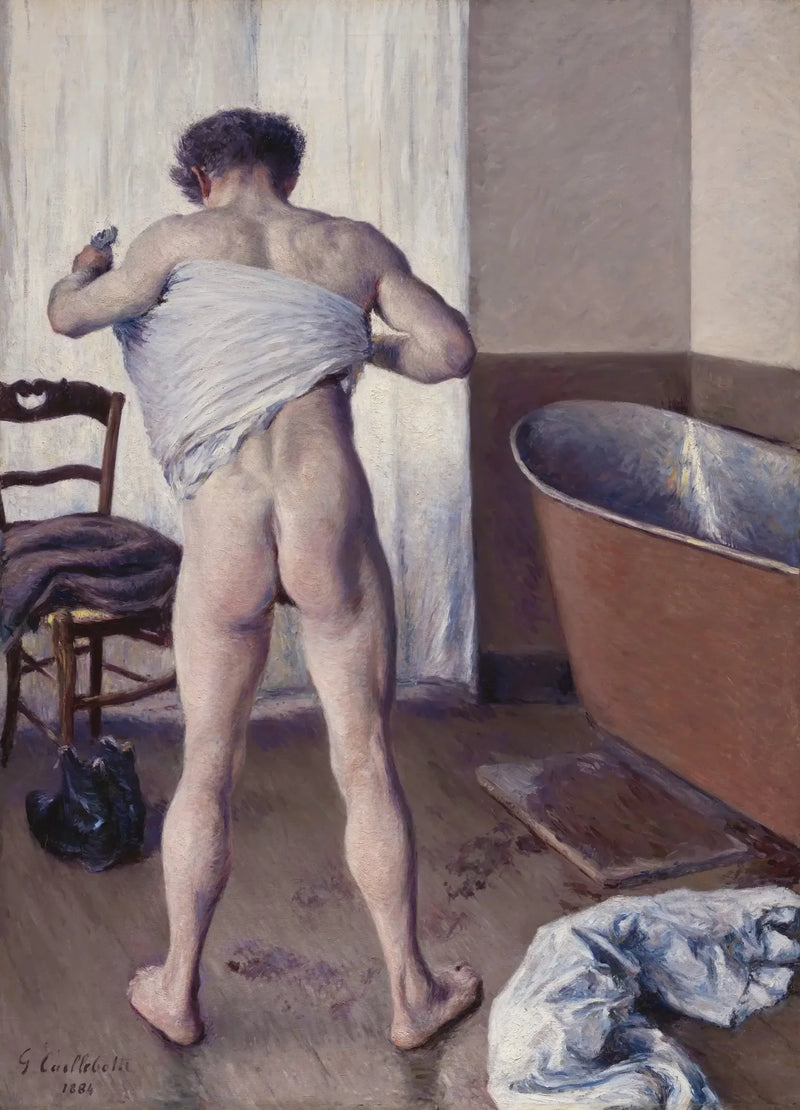 Mann im Bad - Gustave Caillebotte