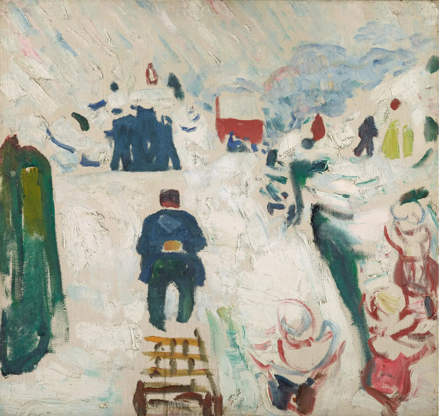 Mann im Schlitten - Edvard Munch