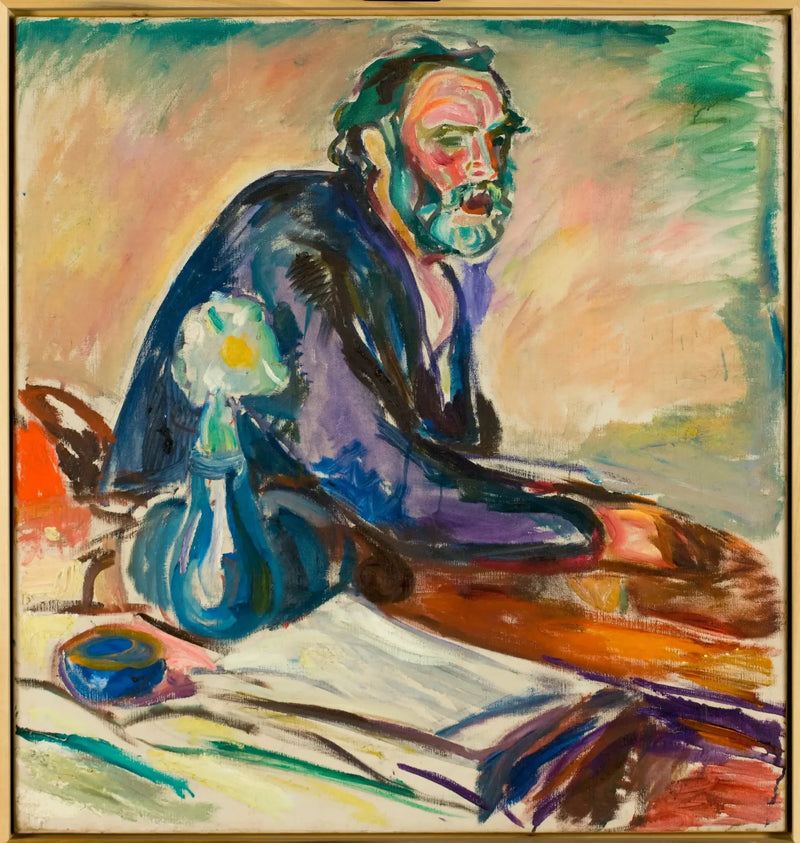 Mann mit Bronchitis - Edvard Munch