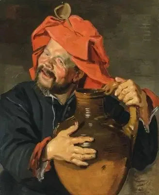 Mann mit einer großen Tongefäß oder einem Bruder - Frans Hals