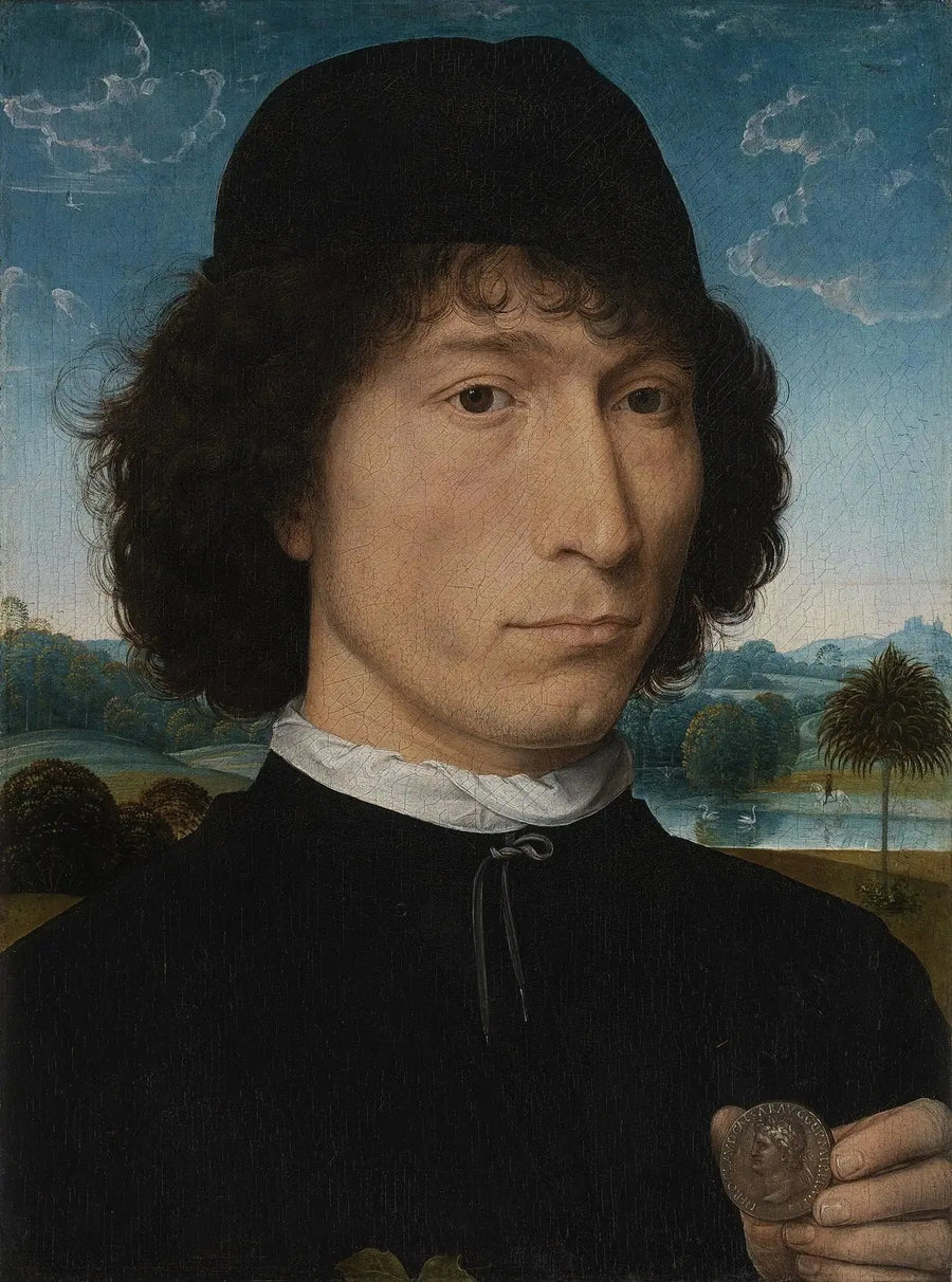 Mann mit einer römischen Münze - Hans Memling