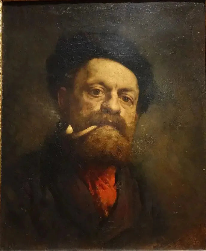 Mann mit einer Pfeife - Gustave Courbet