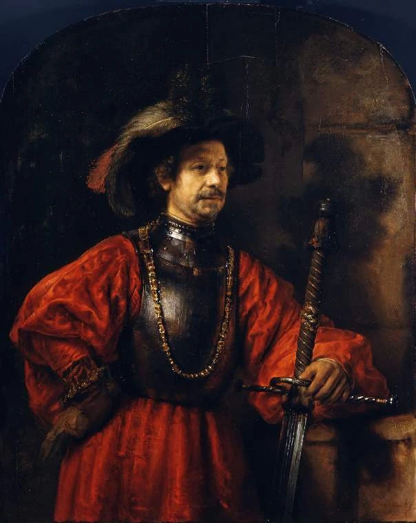 Porträt eines Mannes in Militäruniform - Rembrandt