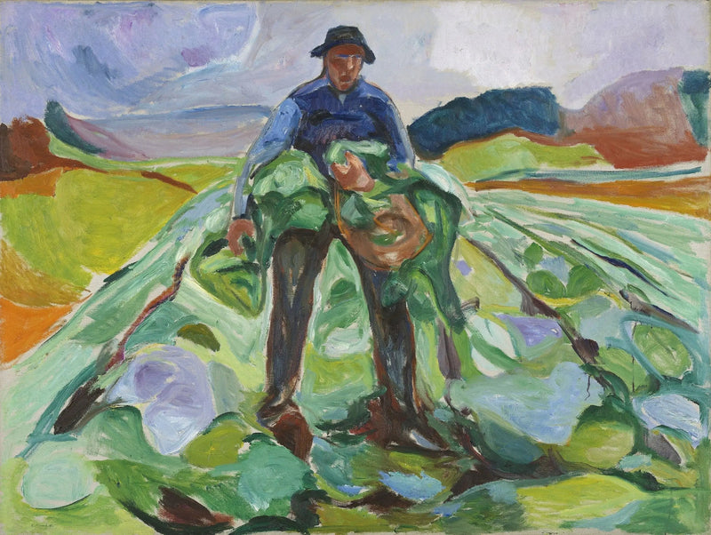 Mann im Kohlfeld - Edvard Munch