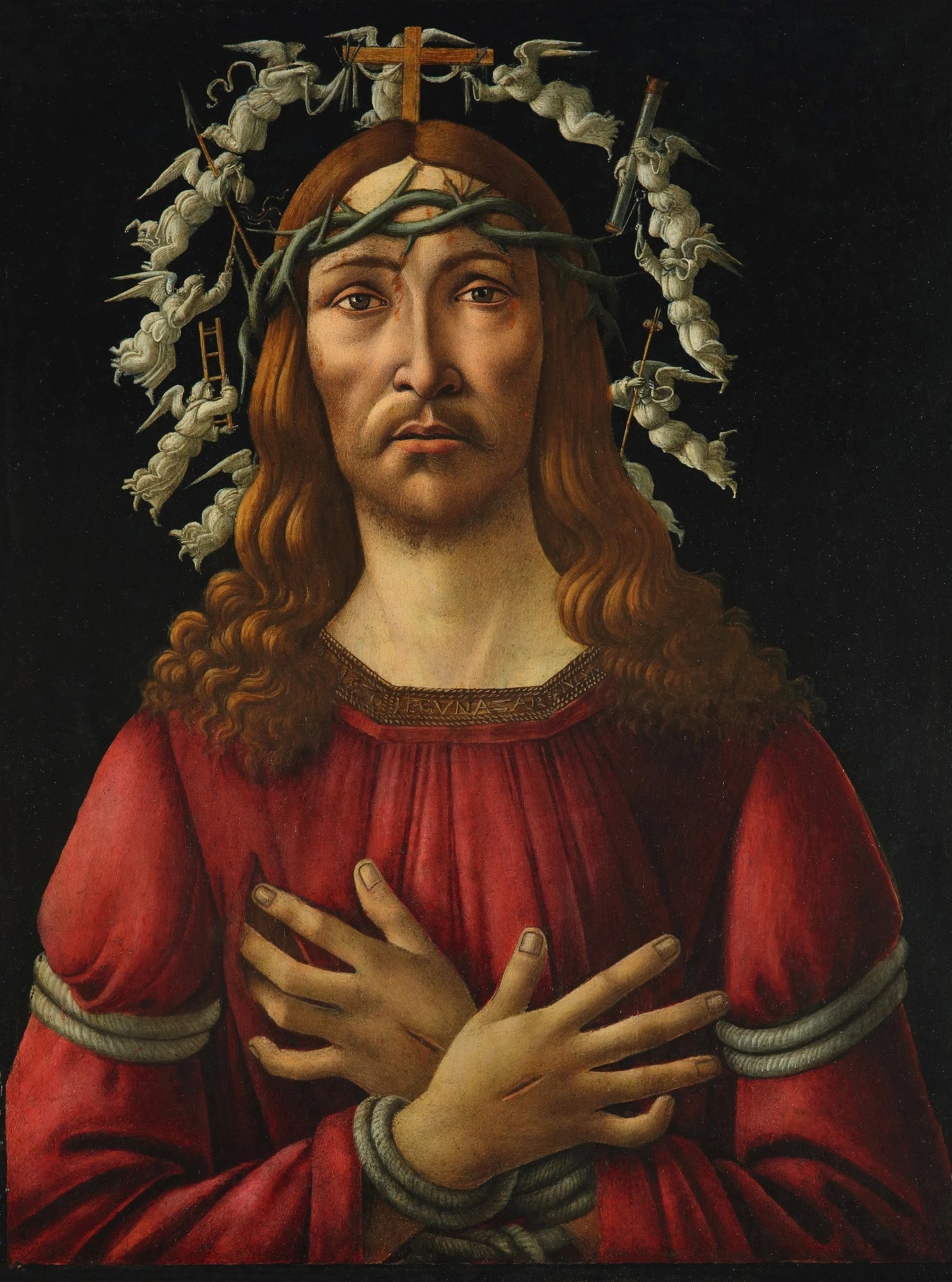 L’Homme de douleurs de Sandro Botticelli, photographie Sotheby’s – reproduction peinture à l’huile sur toile