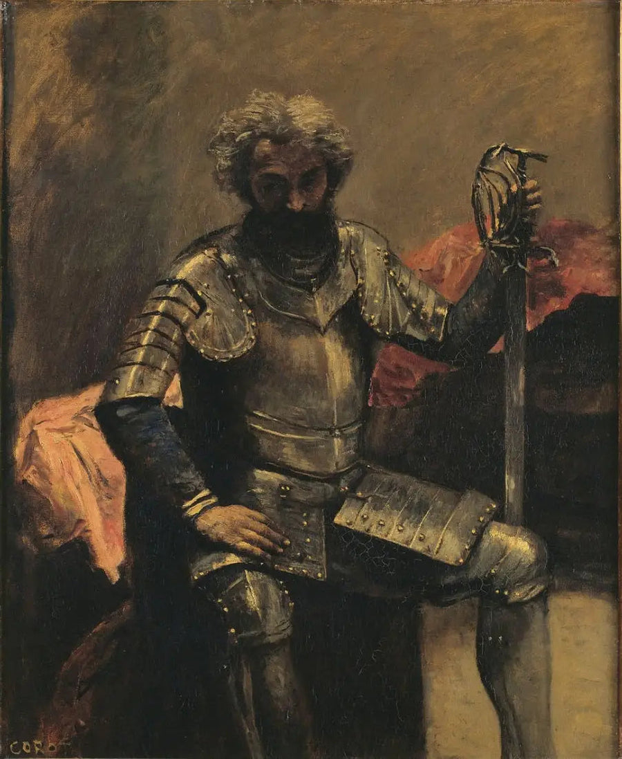 Mann in Rüstung - Jean-Baptiste Camille Corot
