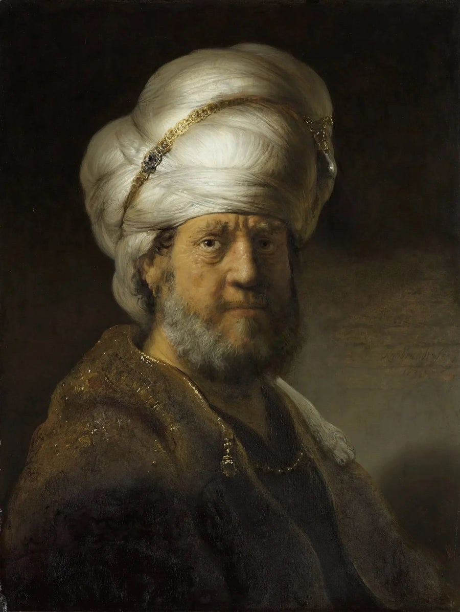 Mann im orientalischen Anzug - Rembrandt