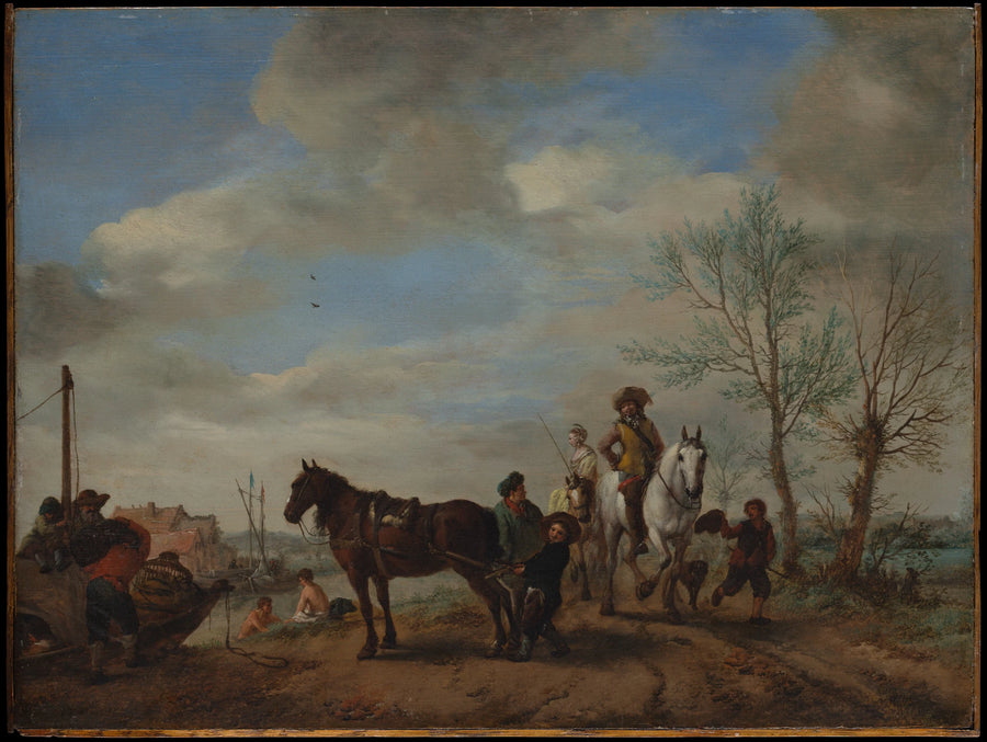 Un homme et une femme à cheval - Philips Wouwerman