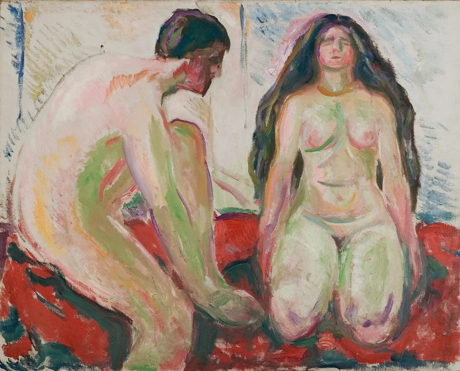 Mann und Frau nackt - Edvard Munch