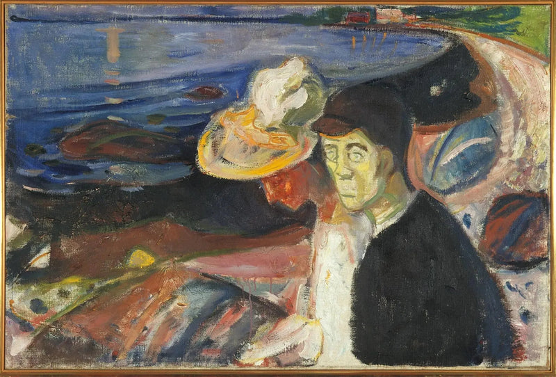 Mann und Frau am Strand - Edvard Munch