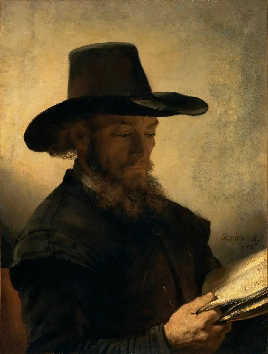 Mann beim Lesen - Rembrandt