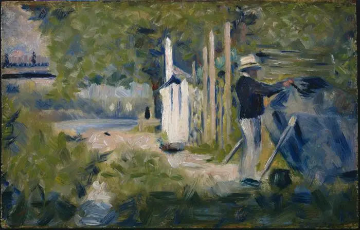 Mann, der ein Boot malt - Georges Seurat