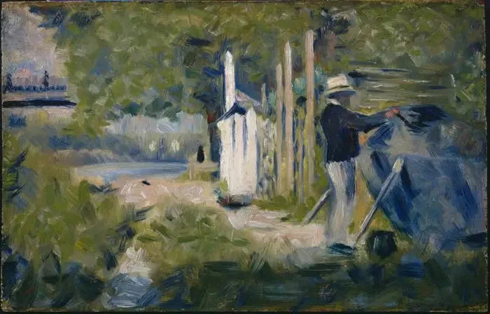 Mann, der ein Boot malt - Georges Seurat