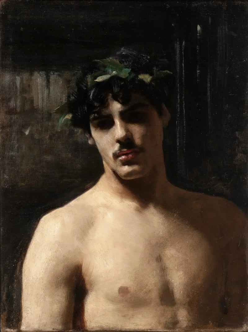 Mann mit Lorbeerkranz - John Singer Sargent