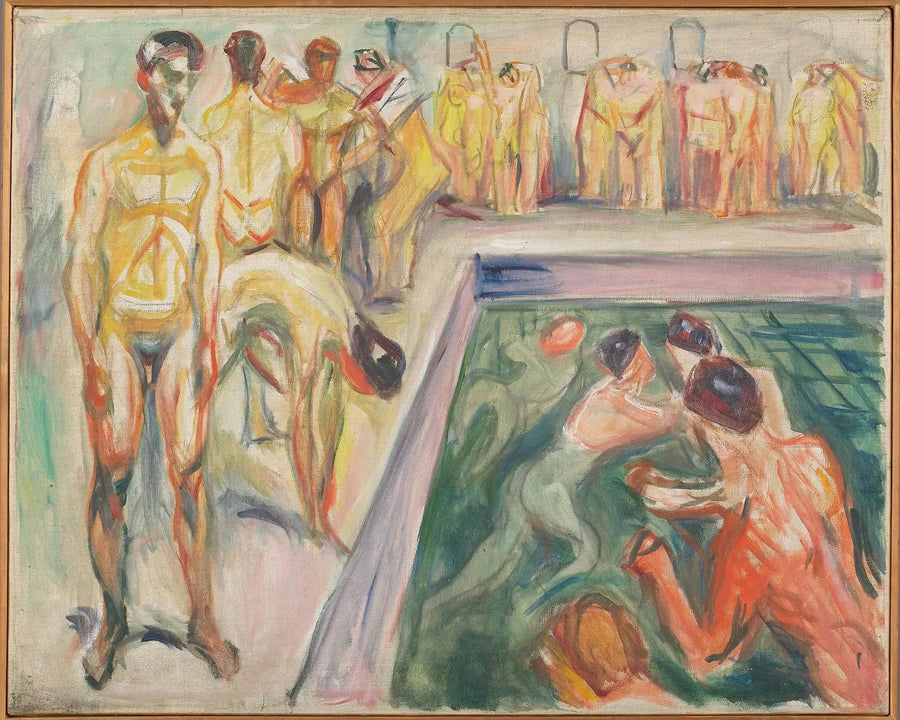 Nackte Männer am Pool - Edvard Munch
