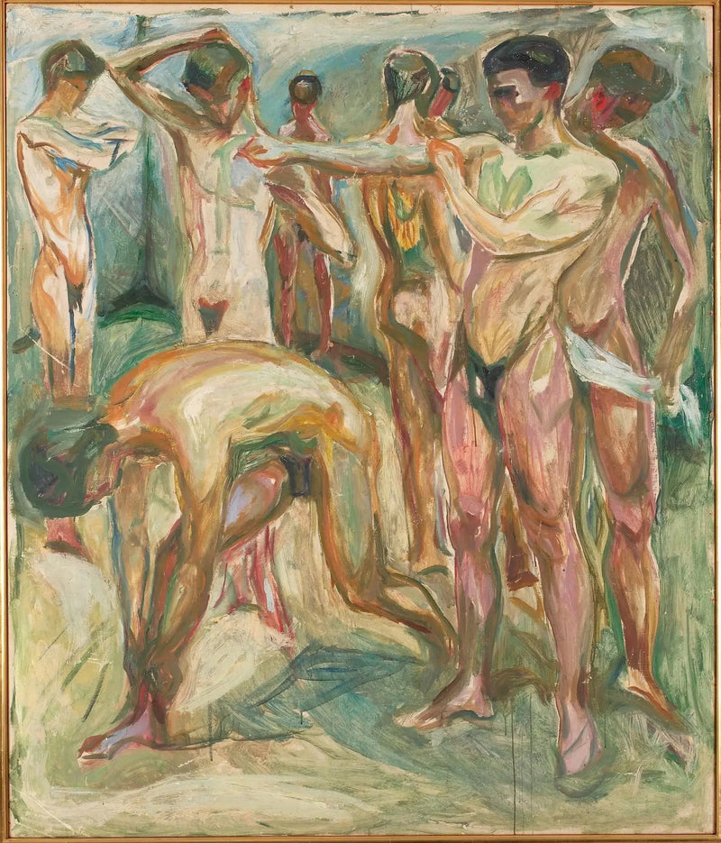 Nackte Männer in den Bädern - Edvard Munch