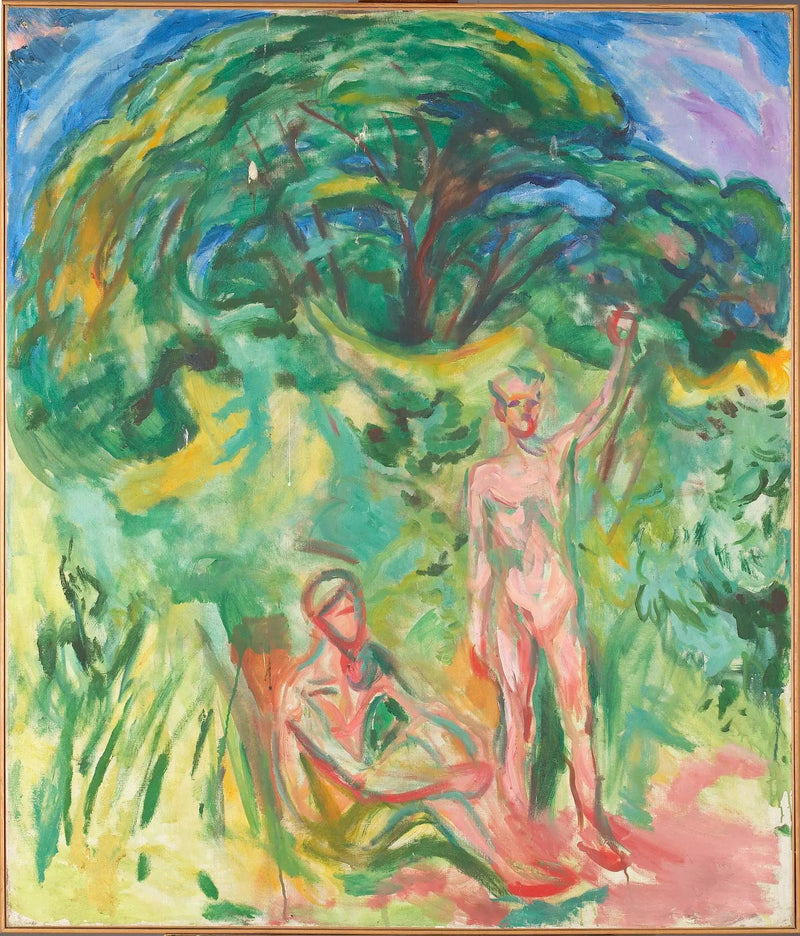 Nackte Männer im Wald - Edvard Munch