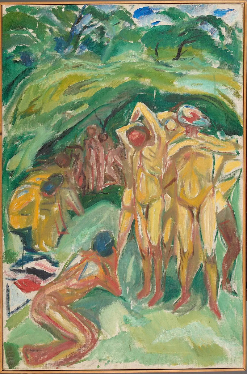 Nackte Männer im Wald - Edvard Munch