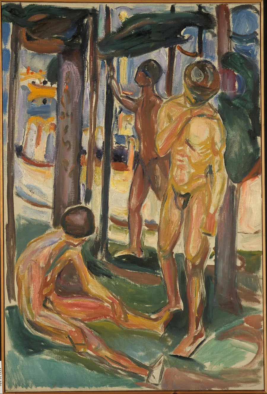 Nackte Männer in einer Landschaft - Edvard Munch