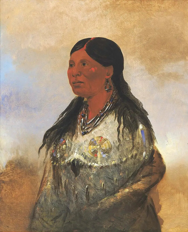 Hón-je-a-pút-o, Ehefrau des Bärenjägers - George Catlin