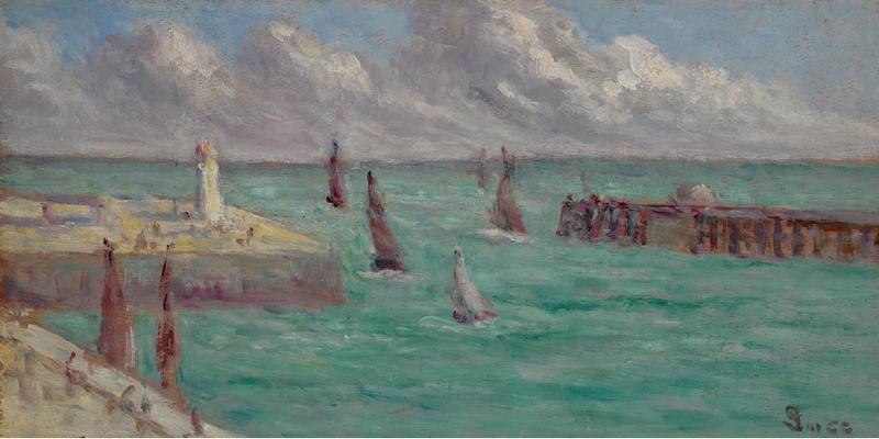 Honfleur, Leuchtturm und Pier - Maximilien Luce