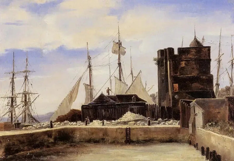Honfleur, der alte Kai - Jean-Baptiste Camille Corot