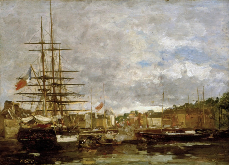 Honfleur - Schiffe im Hafen - Eugène Boudin